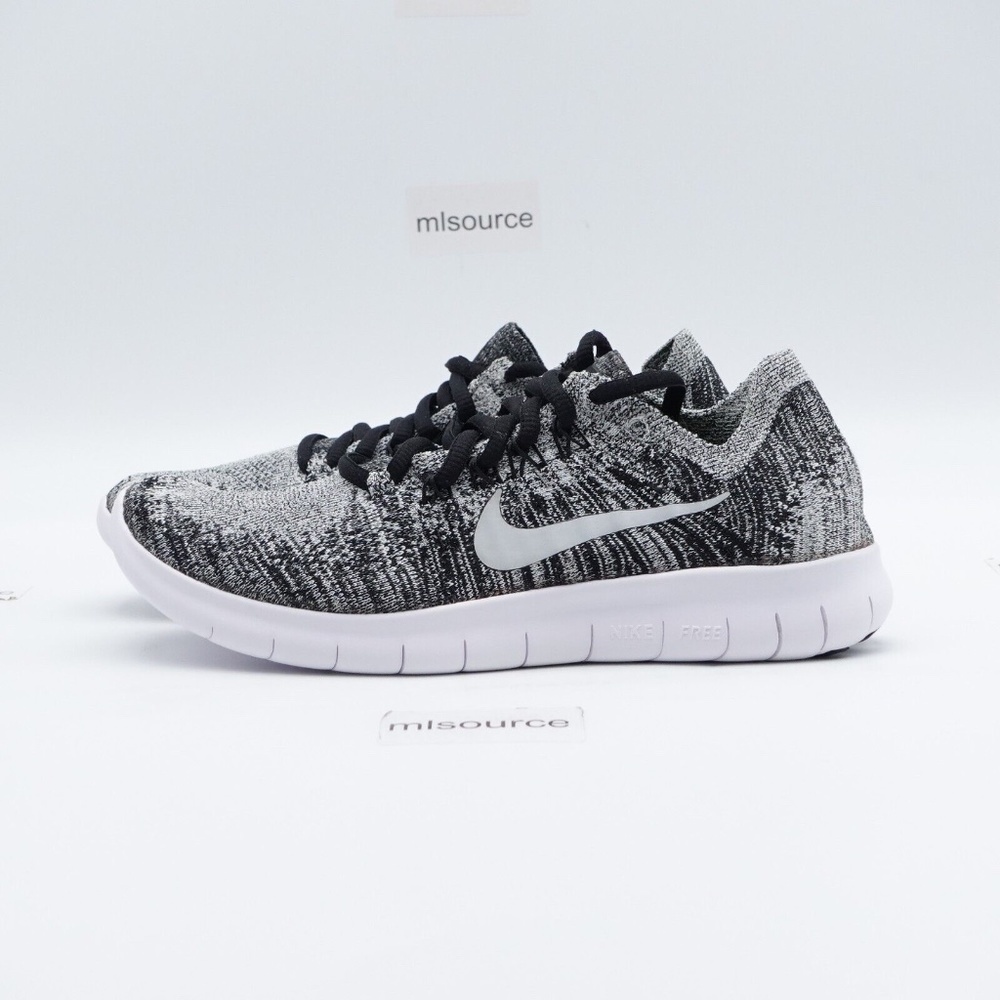 NEW Nike Free Rn 2017 Flyknit Running Shoes 880844-003 Grey/White